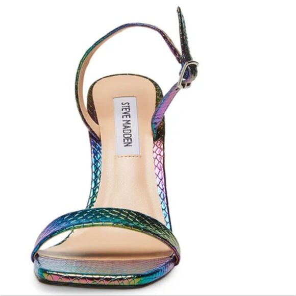 BRAND NEW STEVE MADDEN BETTHANY MULTI SNAKE STILETTO HEEL with ANKLE STRAP - Picture 11 of 16